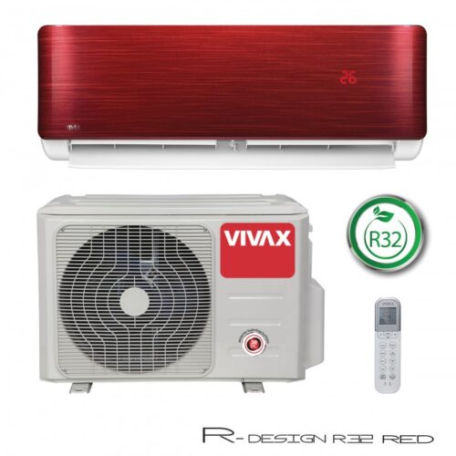 Klima uređaj Vivax R+ Design ACP-12CH35AERI+, 3.5kW, 3D Inverter, Ionizator, Wi-Fi ready Red