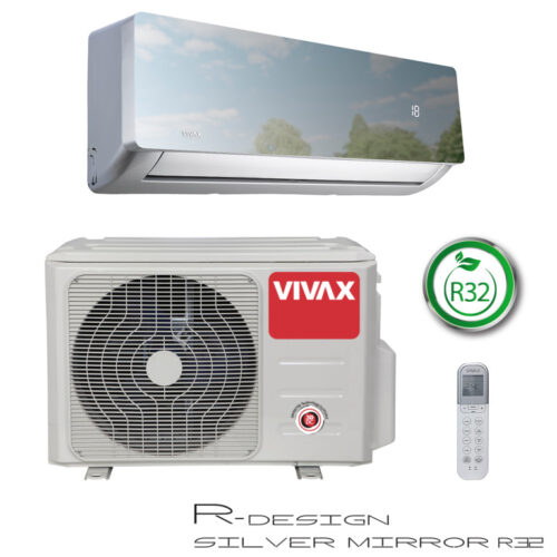 Klima uređaj Vivax R+ Design ACP-12CH35AERI+, 3.5kW, 3D Inverter, Ionizator, Wi-Fi ready- Silver Mirror