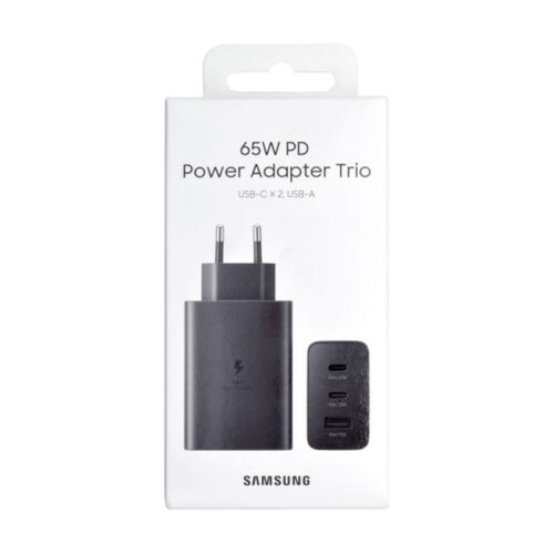 Samsung original adapter EP-TA220NBEGEU 65W 1*USB+1*TIP C Crni