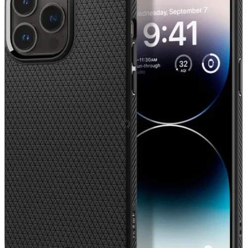 Maskica ​​za iPhone 14 Pro Spigen Liquid Air, crna