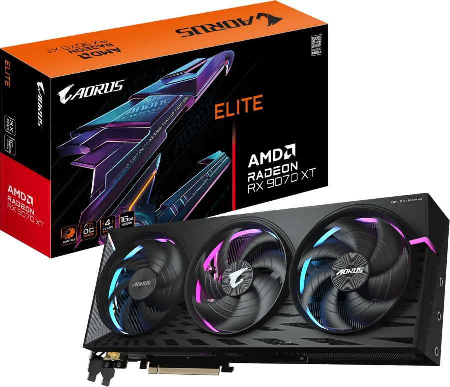 Grafička kartica GIGABYTE AMD Radeon RX9070XT Aorus Elite OC, 16GB GDDR6
