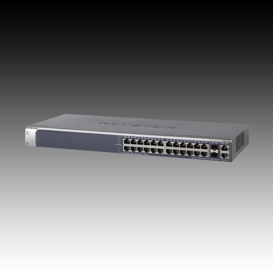 Switch NETGEAR FSM726 (24 x 100/10Mbps, 2 x 1000/100/10Mbps, 2 SFP ...