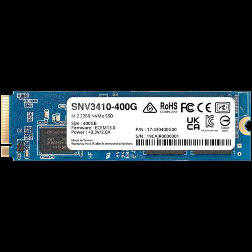 Synology SNV3410 400GB Enterprise NVMe m.2 2280 SSD, NVMe PCIe 3.0 x4, Read/Write(128 KB, QD32) 3,000 /750 MB/s, MTBF : 1.8 million hours
