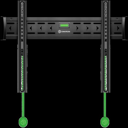 ONKRON Fixed TV Wall Mount for 43 to 85-inch Flat Panel TVs Digital Panels 68,2 kg, Black