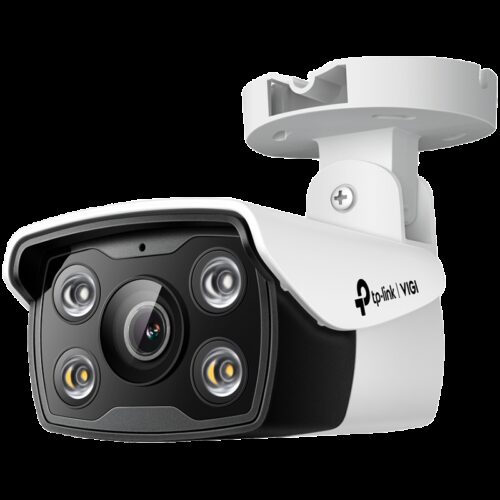4MP Outdoor Full-Color Bullet Network CameraSPEC: H.265+/H.265/H.264+/H.264, 1/3"" Progressive Scan CMOS, Color/0.04 Lux@F1.6, 0 Lux with IR/White Light, 25fps/30fps ( 2560x1440,2304x1296, 2048x1280, 1920x1080), PoE/12V DC, 4 mm Fixed Lens, Built-I