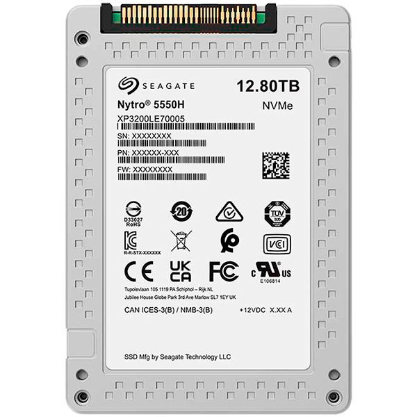 SSD Server Mixed Use SEAGATE Nytro 5550H 12.8TB PCIe Gen4 x4 NVMe, 3D ...