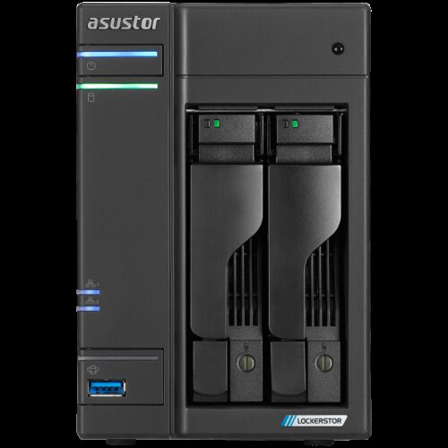 ASUSTOR NAS AS6702T Lockerstor2 Gen2 2x 3.5" 4x M.2 cache 2x 2.5Gbe Celeron QuadCore N5105 2.9GHz 4GB single PSU desktop