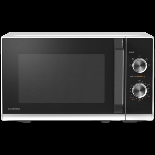 SOLO Microwave Oven, 20 Litres, Rotating Plate with Storage, Timer, Built-in LED Lights, 800 W, color:White, Dimensions: 442*368*260 mm