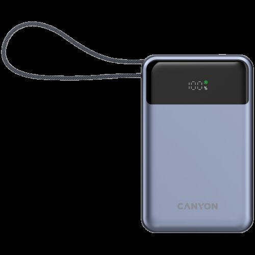 CANYON power bank OnPower 600 built-in cable 20000 mAh PD65W Dark Grey