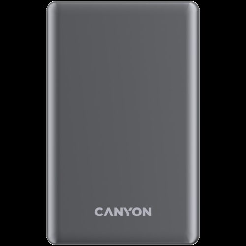 CANYON power bank OnPower 505 slim Magnetic 5000 mAh PD20W Tamno sivi