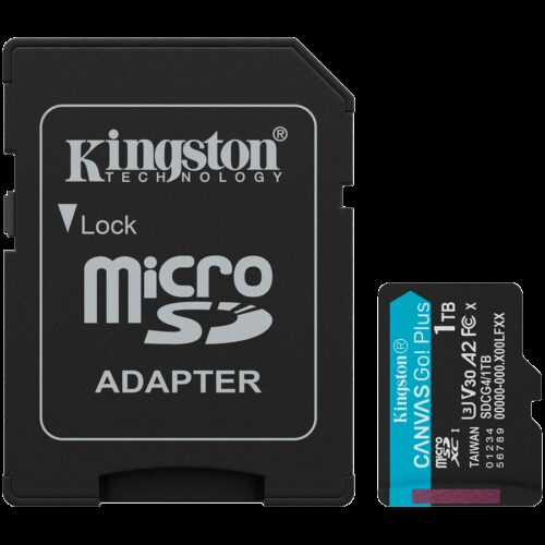 Kingston 1TB microSDXC Canvas Go Plus Gen4 200MB/s A2 U3 V30 Card + Adapter