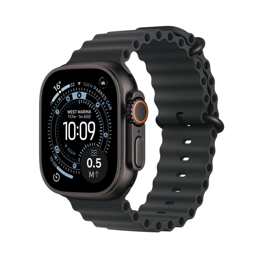 Apple Watch Ultra 3 Cellular 49mm Black Titanium Case with Black Ocean Band